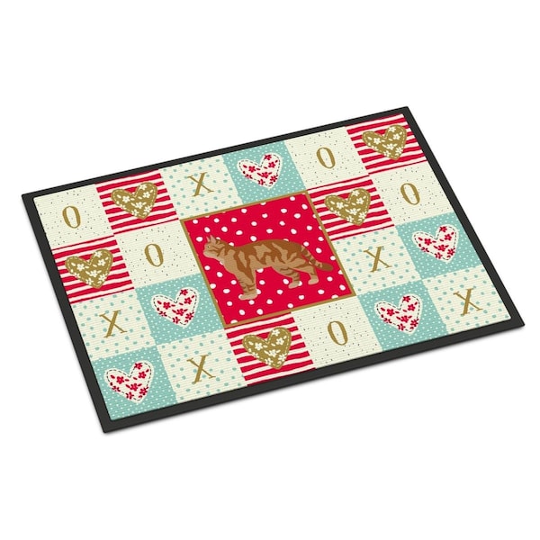 Carolines Treasures 18 x 27 in. American Wirehair No.2 Cat Love Indoor or Outdoor Mat CK5551MAT - main